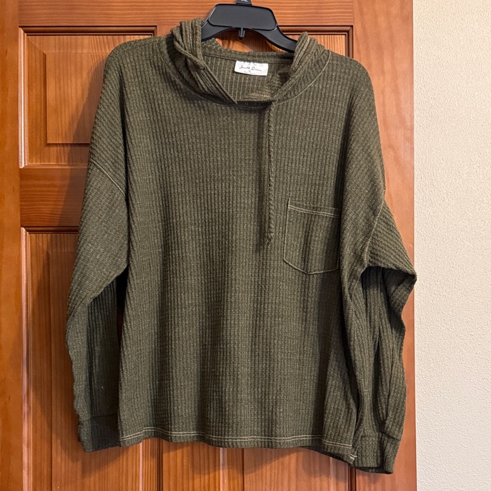 Olive Green women’s size large lightweight hoodie.